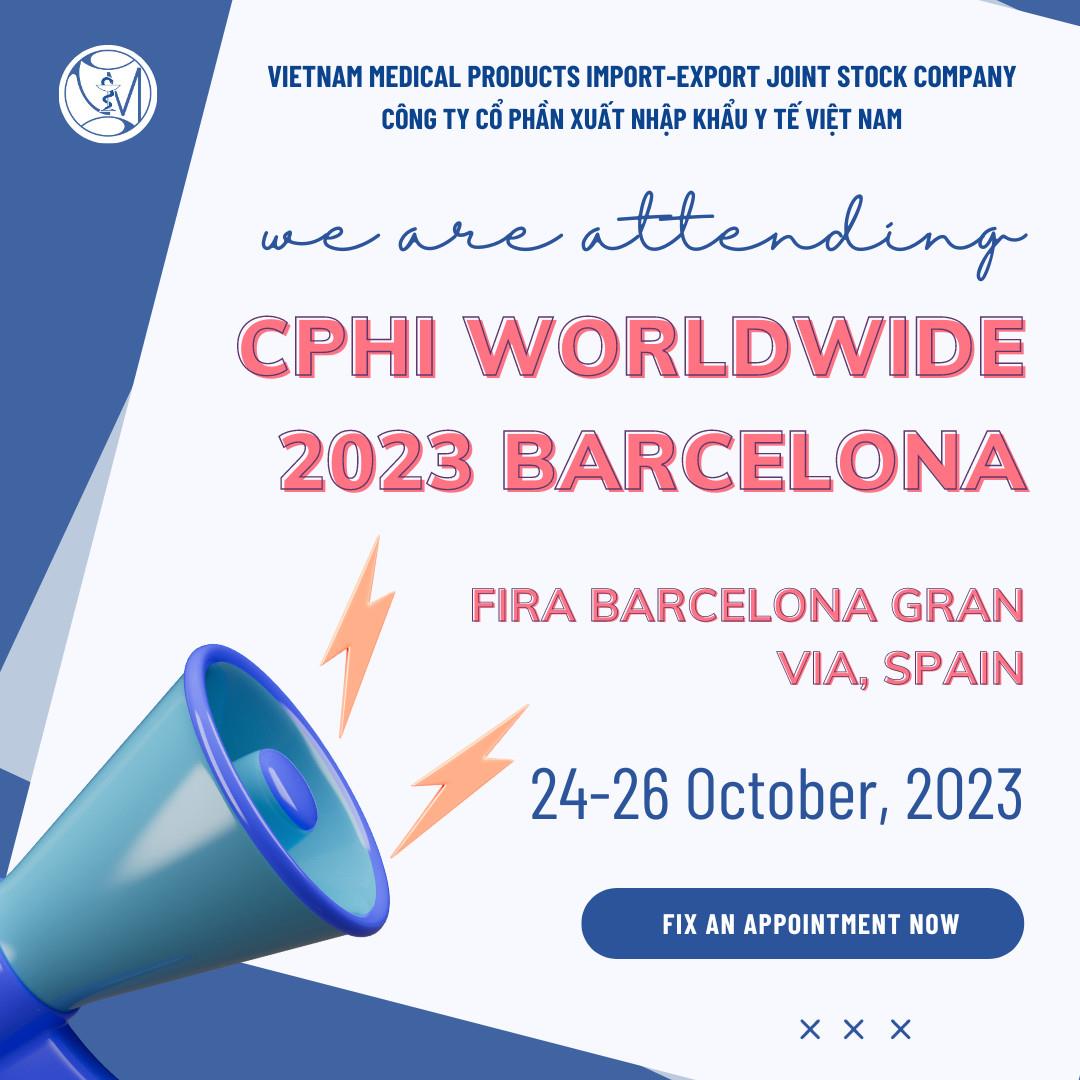 Fix an appointment with us for CPHI 2023 Barcelona
